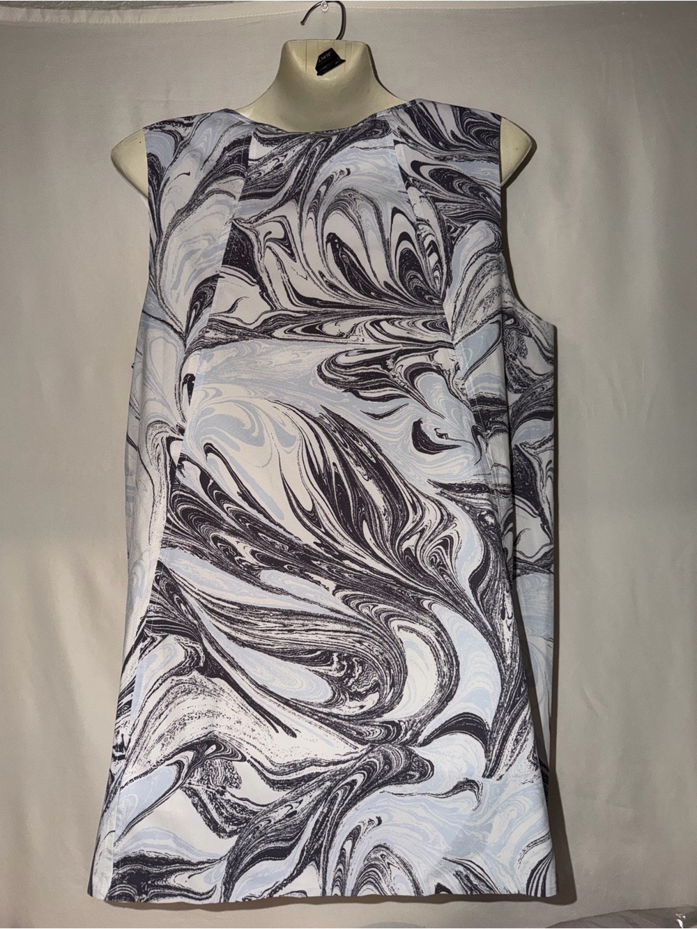 Athleta Sleeveless Marble-Print Tunic in Light Blue and Black